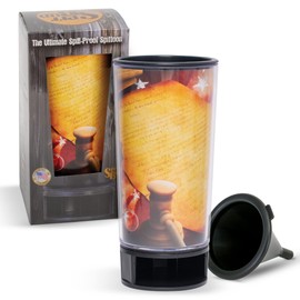 Spit Bud Preamble The Ultimate Spittoon for Chew - Portable Dip & Snuff Cup with Lid, Pop Tab, Spill-Proof Funnel, Can Cutter & Holder - Fit in Cup Holders - Holds 8oz - Made in USA