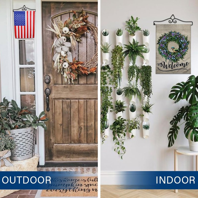 Garden Flag Wall Hanger (Black)