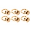 20 Pieces Golden D Ring Rivets with Screws, 360 Rotatable