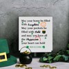 St. Patricks Day Decor Irish Blessing Sign Laughter Gold Happiness