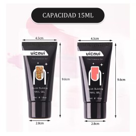 Adilier Kit Gel De Extención De Uñas Esmaltes Mate Cepillo Manicure