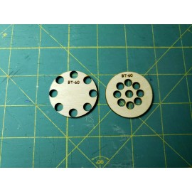 Bad Boy Rocketry BT-60 Baffle set For Estes model rocket kits laser cut ply eliminates wadding