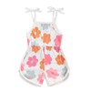 WZTYYDS Toddler Baby Girl Summer Clothes Floral Romper Tie-Up Strap