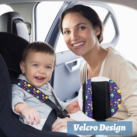 Pack of 2 Dinosaur Children Boys Seat Belt Protector Seat Belt Shoulder Pad Car Seats Bicycle Seat Belt Pad (Space)