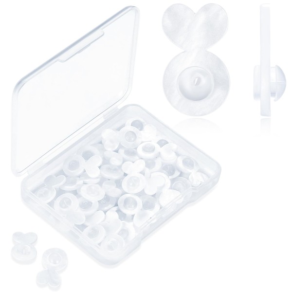 YixNahz Clear Silicone Earring Backs for Heavy Earring Support Backs,