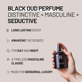 ZOUSZ Black Oud Eau De Parfum - Luxury Oud Perfume for Men with Black Oud Wood Oil - Oud Fragrance with Sandalwood, Cedarwood & Patchouli Scent Gift for Men
