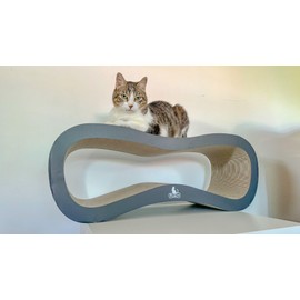 Generic Cardboard Cat Scratching, Large, Wavy Sam, Rascadores para Gatos, Rcats USA, White/black