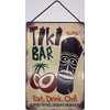 Blechschild mit Kordel 18 x 12 cm Tiki Bar is