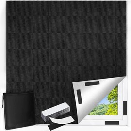 Blackout Blind - 250x145CM Blackout Blinds Stick on for Windows, Temporary 100% Blackout Material, Portable Blackout Blinds Suitable Cutting Any Size Shape, for Bedroom, Travel RV Car, Loft, Indoor