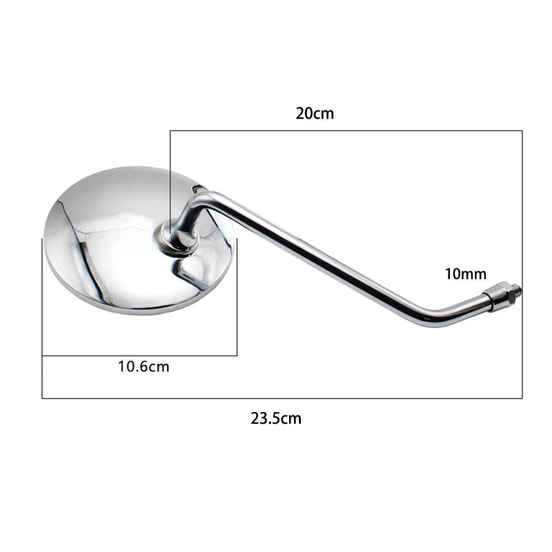 KEEPDSGN 2x Motorcycle Round Rear View Mirror For Honda Nighthawk