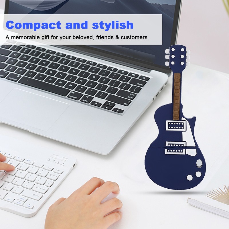 Memory Storage Stick USB Drive Laptop Accessory PVC Guitar shaped