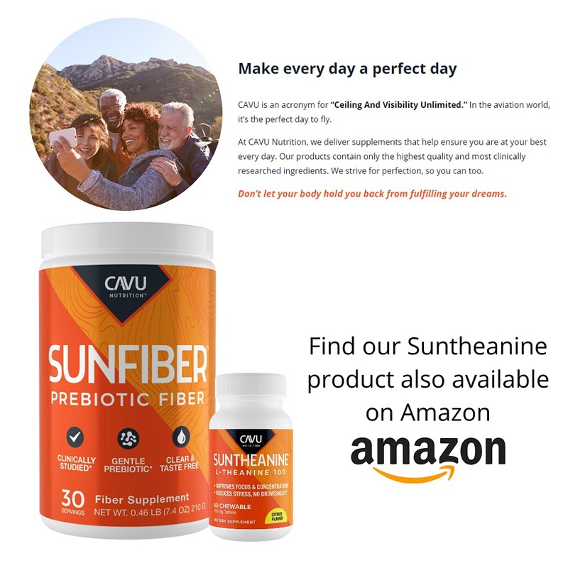 CAVU NUTRITION Sunfiber, Gentle Prebiotic Fiber Supplement | Promotes Comfortable