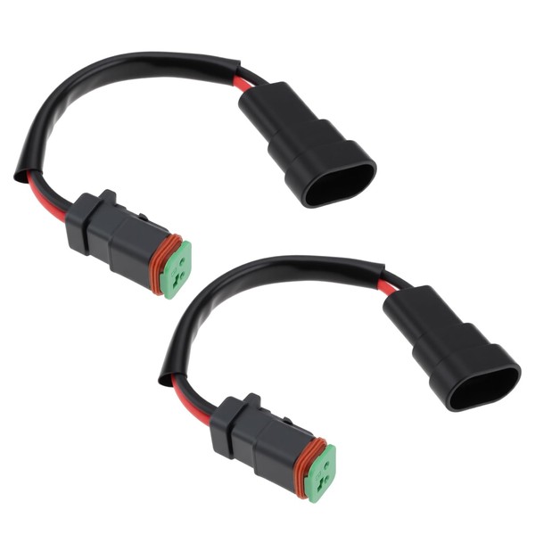 ECSiNG 2 pieces 9006/HB4/9005/HB3 male to 2-pin DTP female adapter