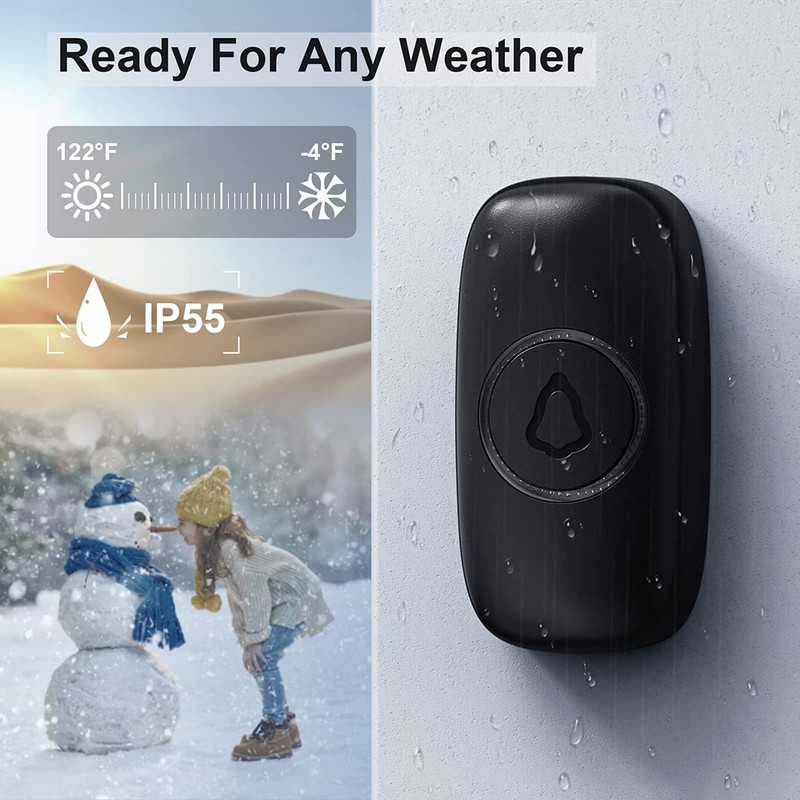 Wireless Doorbell, SECRUI Door bell Over 1000ft Coverage with 2
