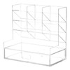 QWORK Acrylic Desk Organizers and Accessories – Multi-Compartment Storage with