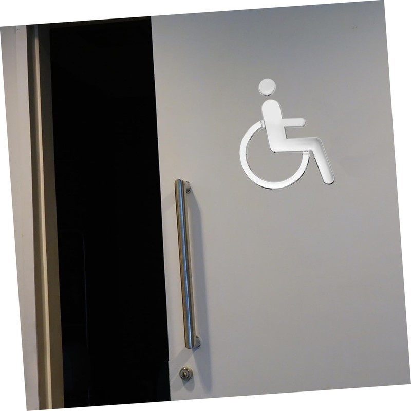 Gatuida 2pcs Elevator Sign for Disabled Toilet Sign for Disabled