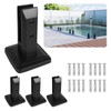 LukLoy 4 Pack T304 Stainless Steel Glass Railing Spigots – No-Drill 780g Heavy-Duty Black Spigots Clamps Glass Railing System for Indoor Stairs, Balconies, Pool Fencing, or Low-Wind Outdoor Use