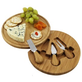 Picnic at Ascot Feta Bamboo Cheese Board with Knife Set