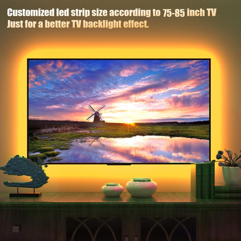 maylit Tv Led Backlight, 16.4ft Led Strip Lights for 75-85in