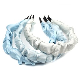 QinGoo Satin Feel Green Headband Women Headband Hair Accessories Headdress Elegant Girls Hair Accessory 1 Piece (Baby Green)