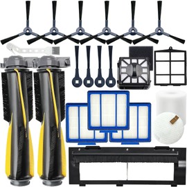 Replacement Parts for Shark IQ RV1001AE Shark AV911S EZ, AV1010AE RV1000 RV1001 AV970 AV993 AV1002AE UR1000SR UR1005AE Vacuum Cleaners,Side/Sweep Brush Filter Main/Roller Brush Shell Clean Base Filter