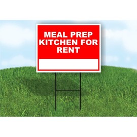 Meal prep kitchen for rent Write On Me Red 18x24 in Single Sided Yard Road Sign w/Stand