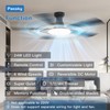Passky Ceiling Fans with Lights, 52 inch Flush Mount Ceiling