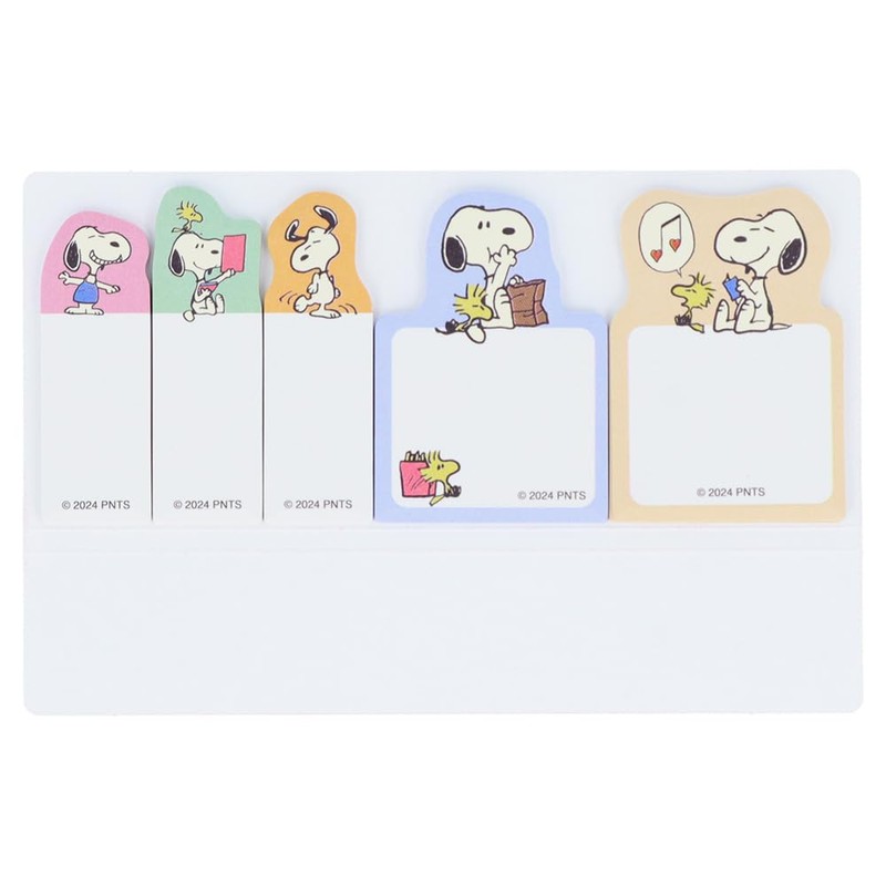 Sunstar Stationery S2842017 Snoopy Sticky Notes, Die-Cut Slim, Peanuts, Snoopy