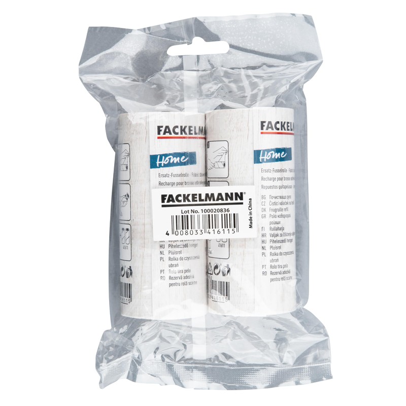 Fackelmann Lint Roller Refill, Set of 2, Pet Hair Removal,