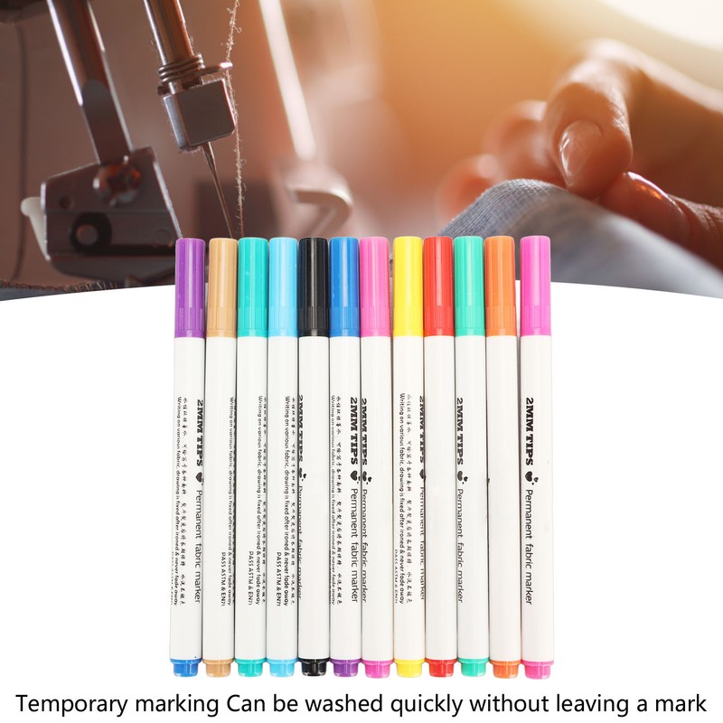 12pcs Disappearing Ink Pen Colorful Write Smoothly DIY Water Erasable
