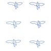100pcs Blue Birds Paper Clips Creatively Cute Plated Metal Bookmark