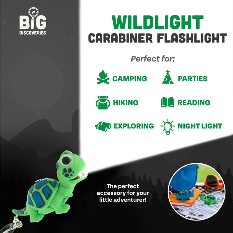 Sun Company Wildlight Animal Caribina Flashlight | Mini Animal Keychain