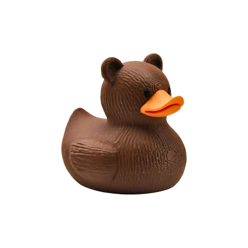 Brown Bear Duck Figurine – Quirky Bear-Themed Rubber Duck Style