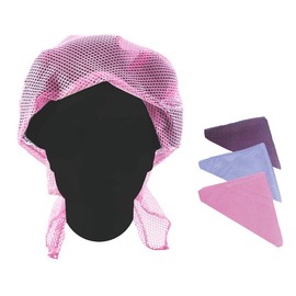 Tredoni 47x33 Triangular Hair Setting Net - Heat-Resistant Universal Size Curler Rolls Holder Drying Net, Multi-Color (1 pcs)