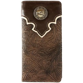 Cross Praying Cowboy Men Wallet Western Bifold Check Book Style W089-27 Brown