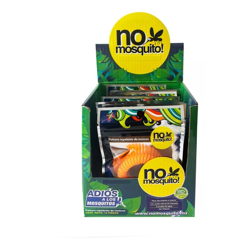 No Mosquito Pack 12 Pulseras Repelentes De Mosquitos. No Mosquito