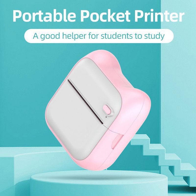 Portable Mini Printer Wireless BT Thermal Printer Easy Operation Compatible