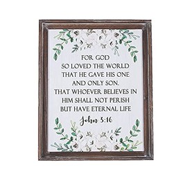 Fun Express For God So Loved The World Wall Sign - Inspirational Christian Home Decor for Living Rooms Bedrooms Offices & Religious Spaces - Perfect Religious Gift for Family & Friends - 1 Piece