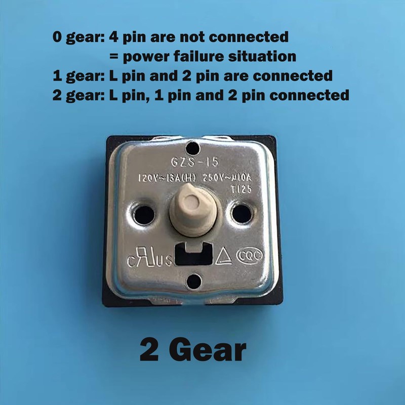 GZS-15 Rotary Switch 4 Position 3 Speed Rotary Electric Heater