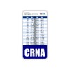 CRNA Badge Buddy Vertical w/Height & Weight Conversion Charts (Standard,