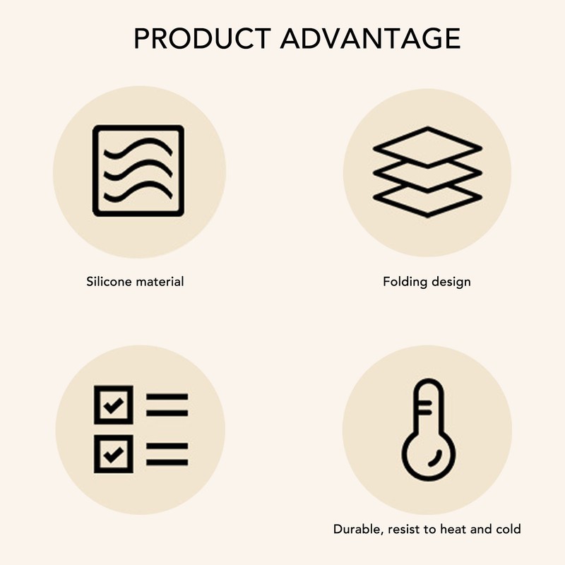 Collapsible Silicone Food Storage Container High Temperature Resistant Microwave Safe