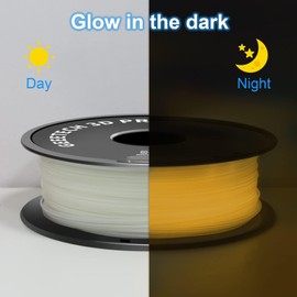 Geeetech Luminous PLA 3D Printer Filament 1.75mm,Glow in The Dark Yellow,1KG(2.2lbs) Spool, Dimensional Accuracy ±0.03mm, Fantastic Light and Amazing Glowing Effects,Fit Most FDM Printer