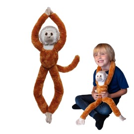 EcoBuddiez Tree Huggers - Squirrel Monkey from Deluxebase. 28 inch Hanging Stuffed Animals Made from Recycled Plastic Bottles. Eco-Friendly Cuddly Plush Toy and Perfect Cuddly Gift for Kids.