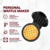 Holstein Housewares Personal Non-Stick Waffle Maker, Black - 4-inch Waffles