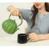 VICSKY Pumpkin Cast Iron Teapot (40 oz/1200 ml), Cute Natural
