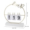 Metal Desk Calendar Modern Creative Tabletop Flip Calendar with LED