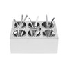 DUTTIETY Flatware Organizers Stainless Steel, 6 Holes Cylinder Flatware Organizer,