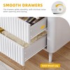 DWVO 3 Fluted Drawer Dresser, 32.5 Wider Modern Dressers Chest