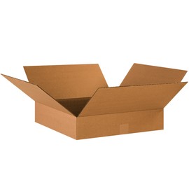 PARTNERS BRAND 17 x 17 x 4 Corrugated Cardboard Boxes, Flat 17"L x 17"W x 4"H, Pack of 25 | Shipping, Packaging, Moving, Storage Box for Home or Business, Strong Wholesale Bulk Boxes