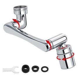 yolzhxe Wasserhahn Aufsatz, 1440 Grad Drehbarer Wasserhahn Verlängerung, Multifunktionaler Verlängerungshahn, Faucet Extender für Wasserhähne Bad und Küche